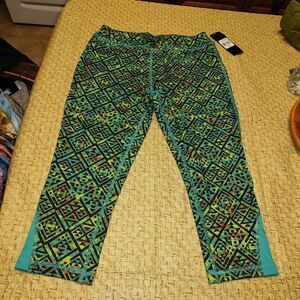 New Mambo Aqua Oasis Cropped Leggings Size Girl's 14
